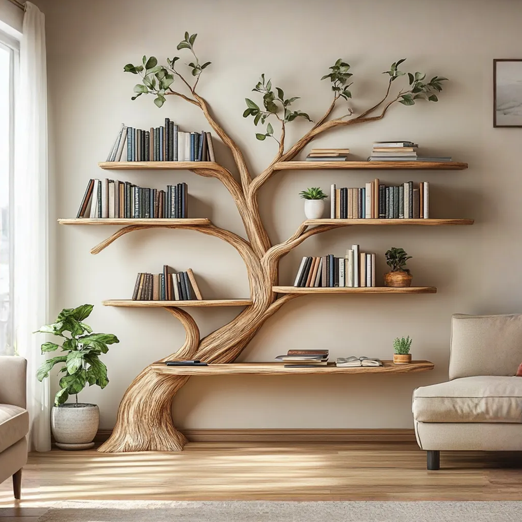 Driftwood Branch Shelf Floating Shelf Wall Mouted