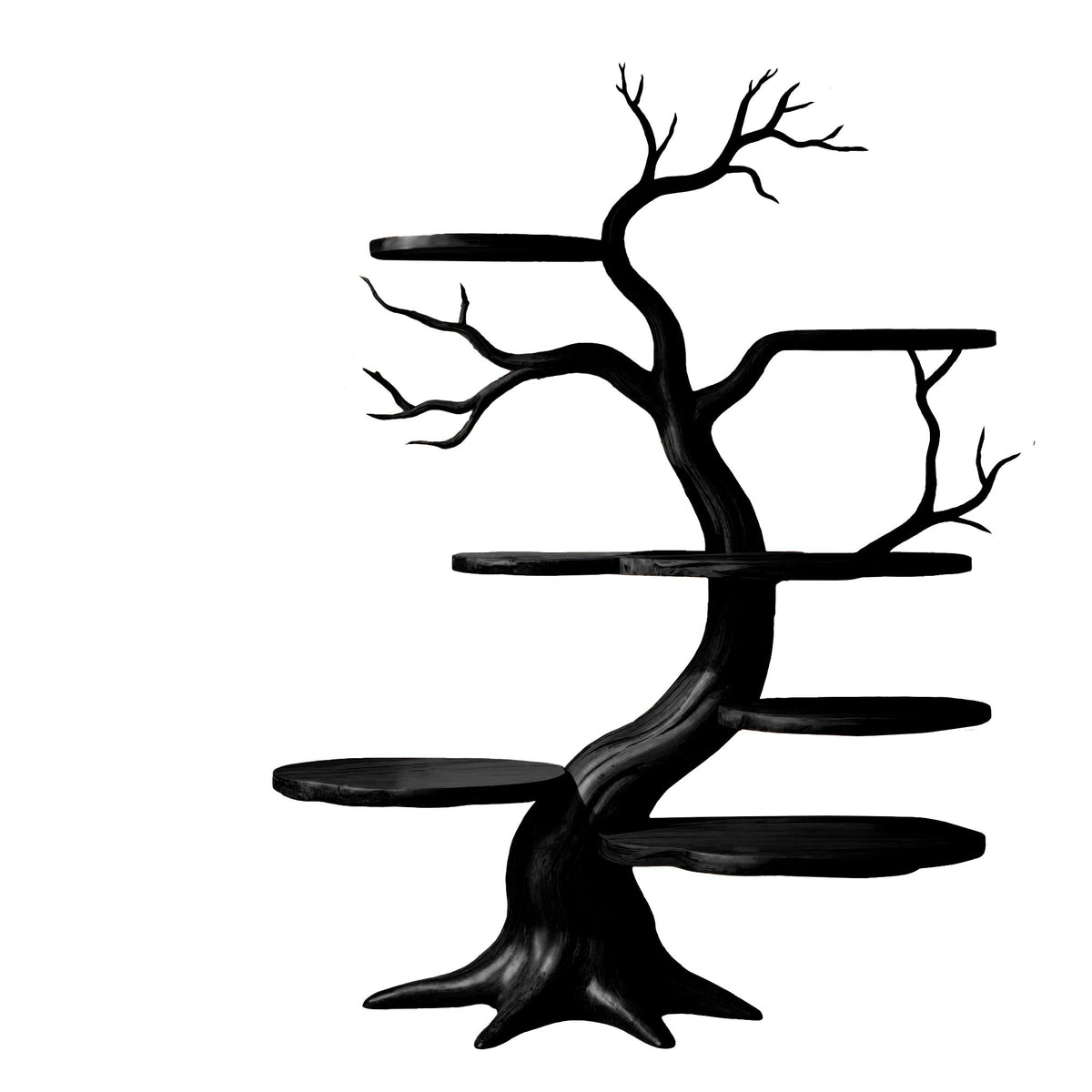 Everwood Sculpted Timber Tree Bookshelf