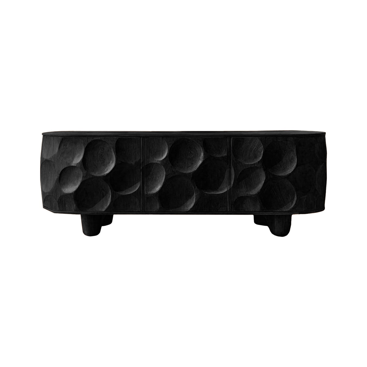 Orva Sculpted Solid Wood Sideboard Cabinet
