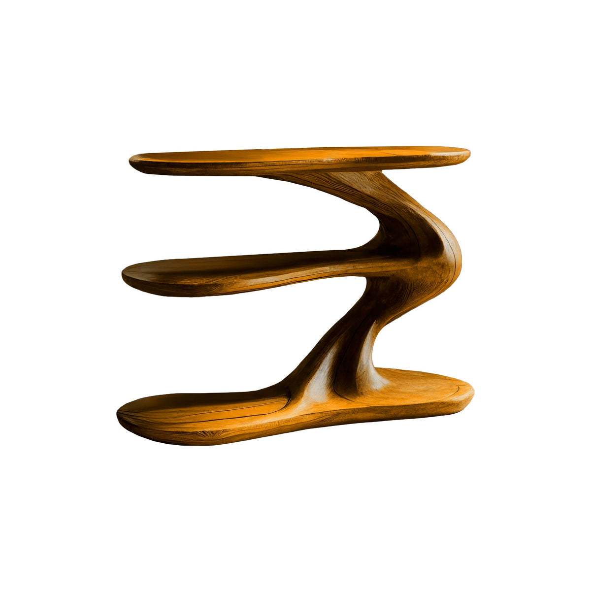 Serenata Sculpted Solid Wood Record Player Stand
