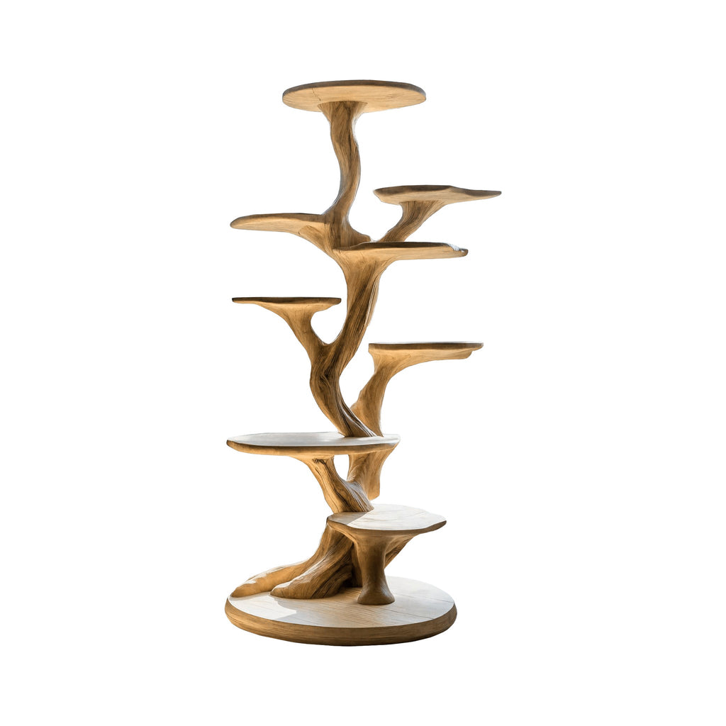 Silvae Sculpted Solid Wood Tree-Inspired Cat Tree Shelf