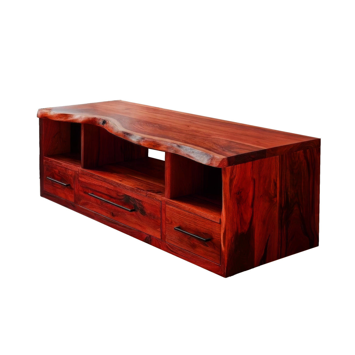 Vareon Live Edge Solid Wood Floating Bathroom Vanity With Drawers