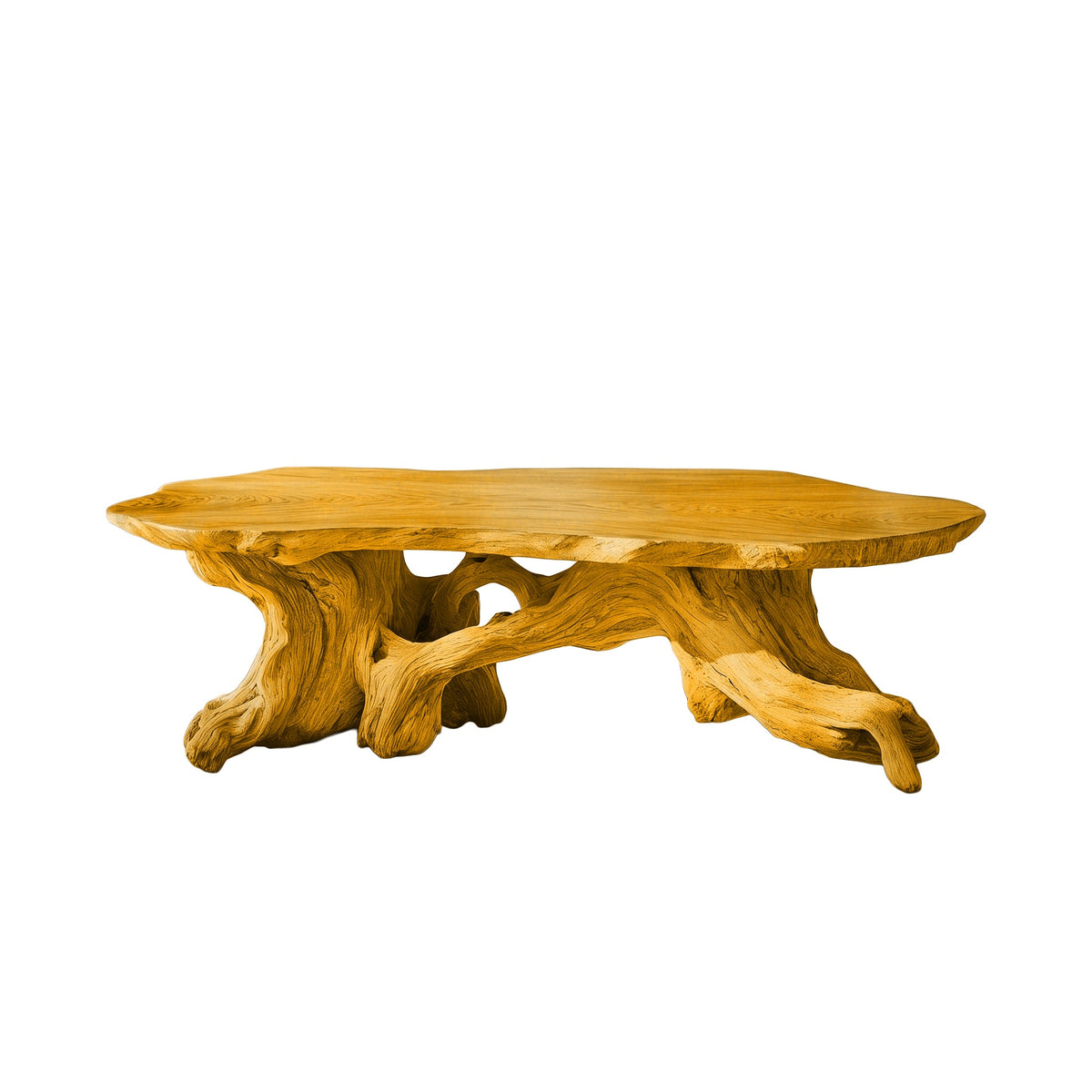 Zylara Live Edge Solid Wood Coffee Table